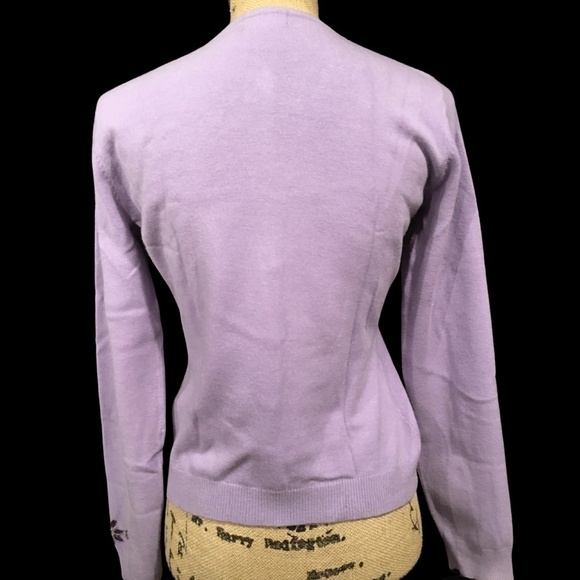 GEORGE Jeweled/Beaded SPRING SUMMER Cardigan, LAVENDER, Women’s Size M - Picture 2 of 10